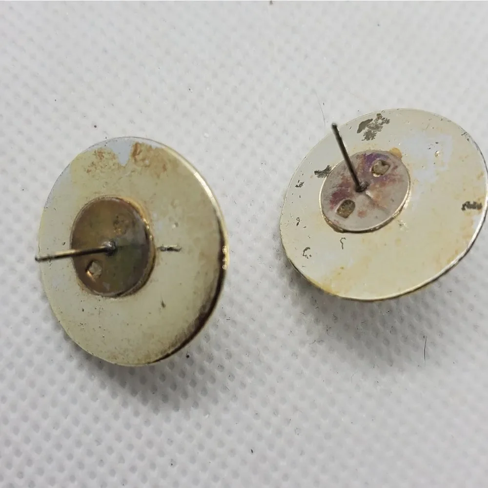 Vintage Gold & Black Earrings